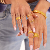 Custom Stamped Fidget Ring (Gold)