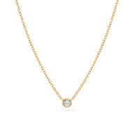 Mini Birthstone Necklace (Gold)