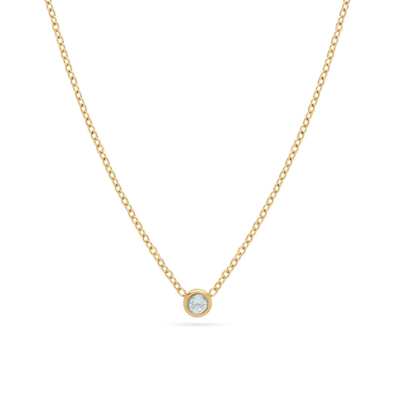 Mini Birthstone Necklace (Gold)
