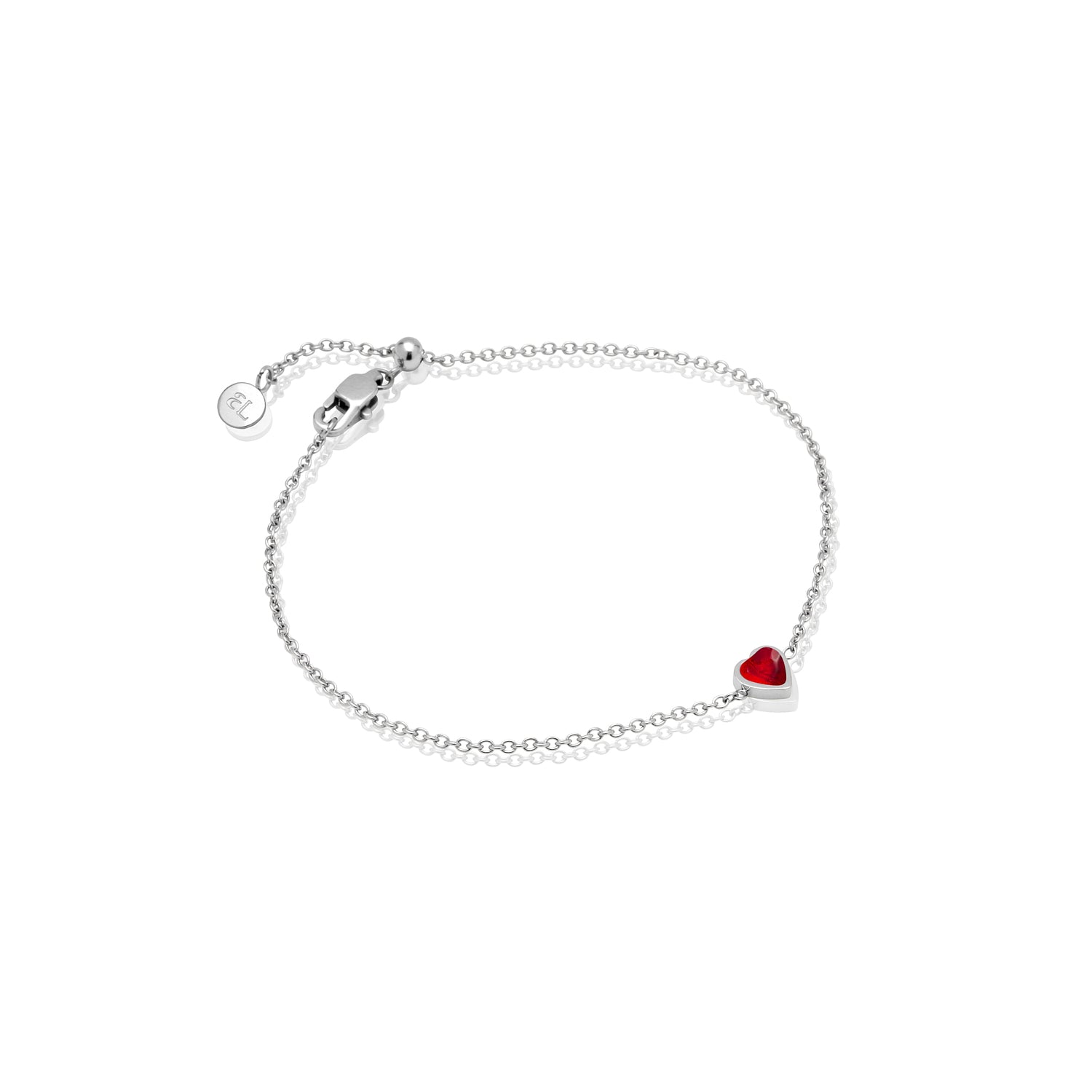 Mini Heart Birthstone Bracelet (Silver) Abbott Lyon