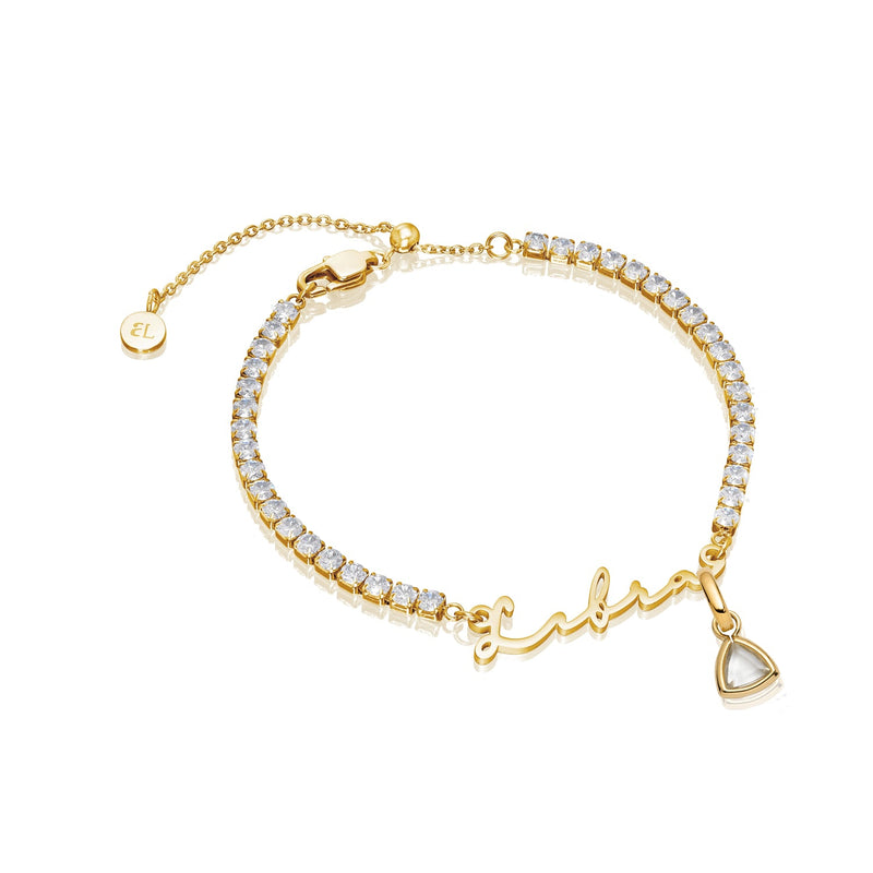 Signature Name Tennis Bracelet (Gold) - Main Image