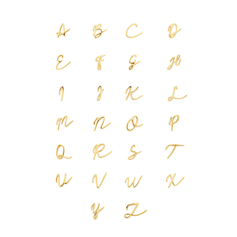 Stacey's Stories Script Initial Pendant (Gold)