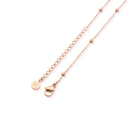 Personalised Initial & Droplet Birthstone Necklace (Rose Gold)
