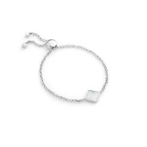 Pearl Clover Bracelet (Silver)