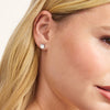 Mini Pearl Clover Stud Earrings (Silver)