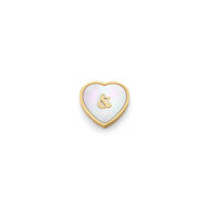 Pearl Heart Charms (Gold) - &