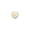 Pearl Heart Charms (Gold) - Heart
