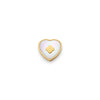 Pearl Heart Charms (Gold) - Clover