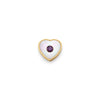 Pearl Heart Charms (Gold) - Birthstone