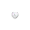 Pearl Heart Charms (Silver) - Initials