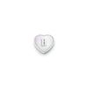 Pearl Heart Charms (Silver) - Initials