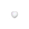 Pearl Heart Charms (Silver) - Plain