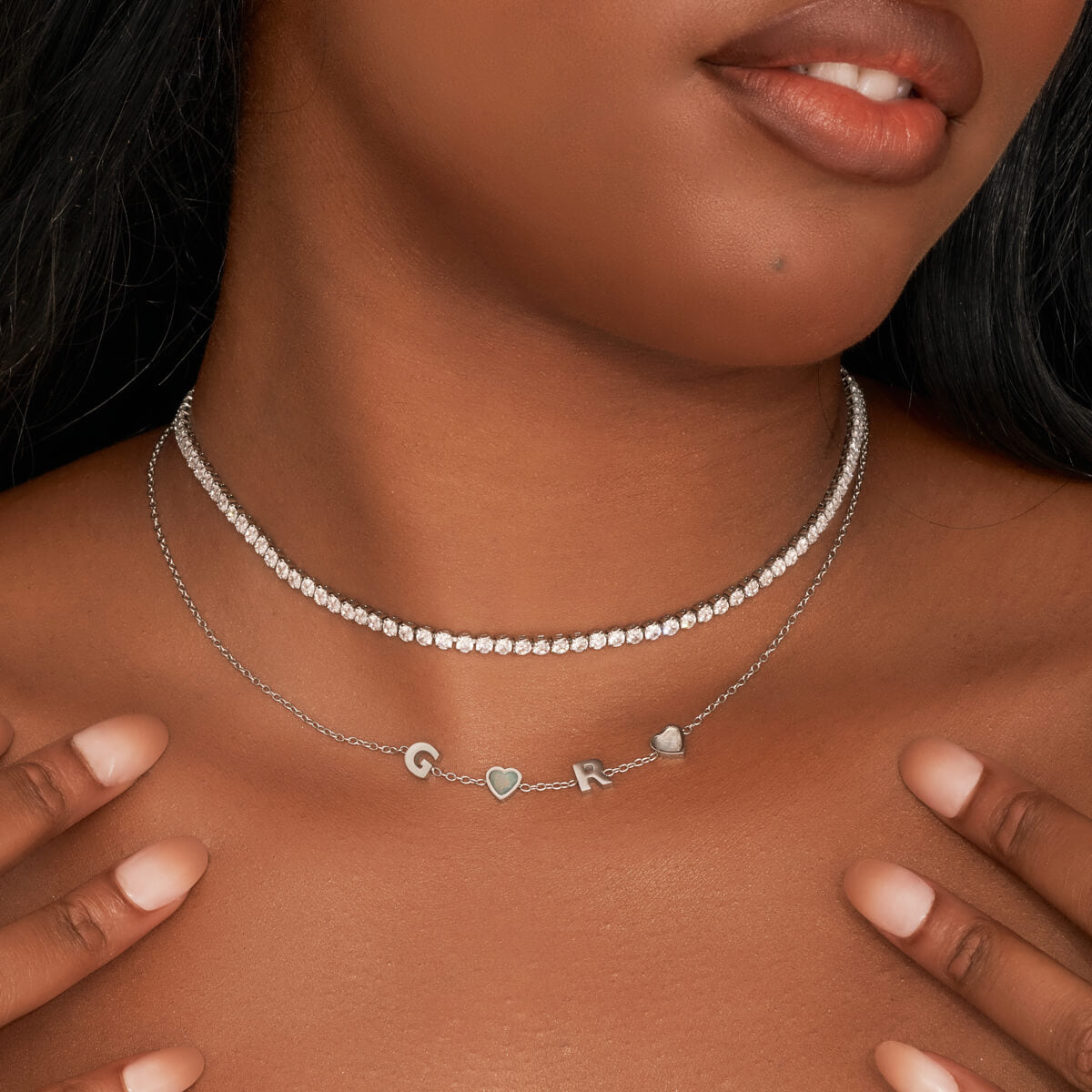 Tennis choker silver Clearance