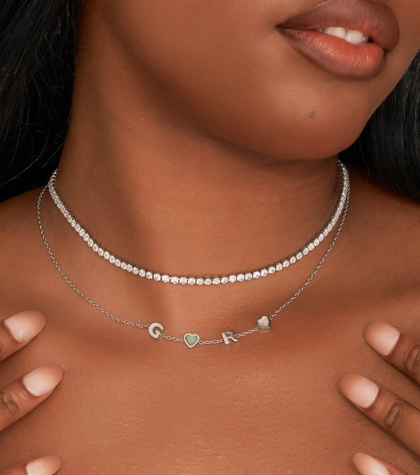 White Cubic Zirconia Rhodium Over Sterling Silver Tennis Necklace And  Extender 58.85ctw - BJL845 | JTV.com