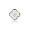 Pearl Clover Charms (Silver) - Heart