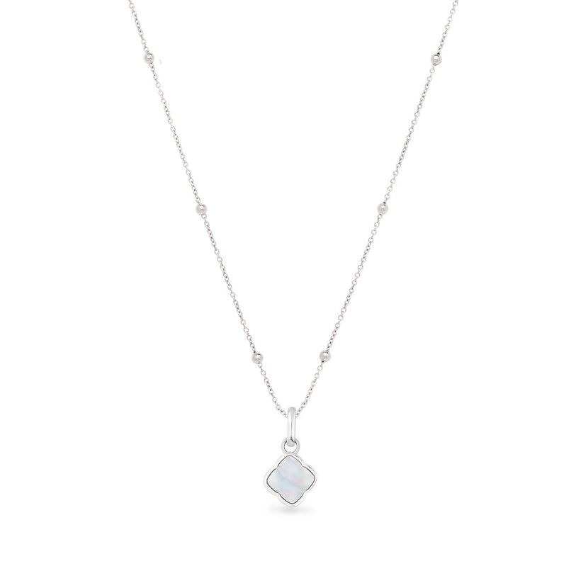 Pearl Clover Necklace (Silver)
