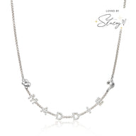 Pearl Custom Name Necklace (Silver)