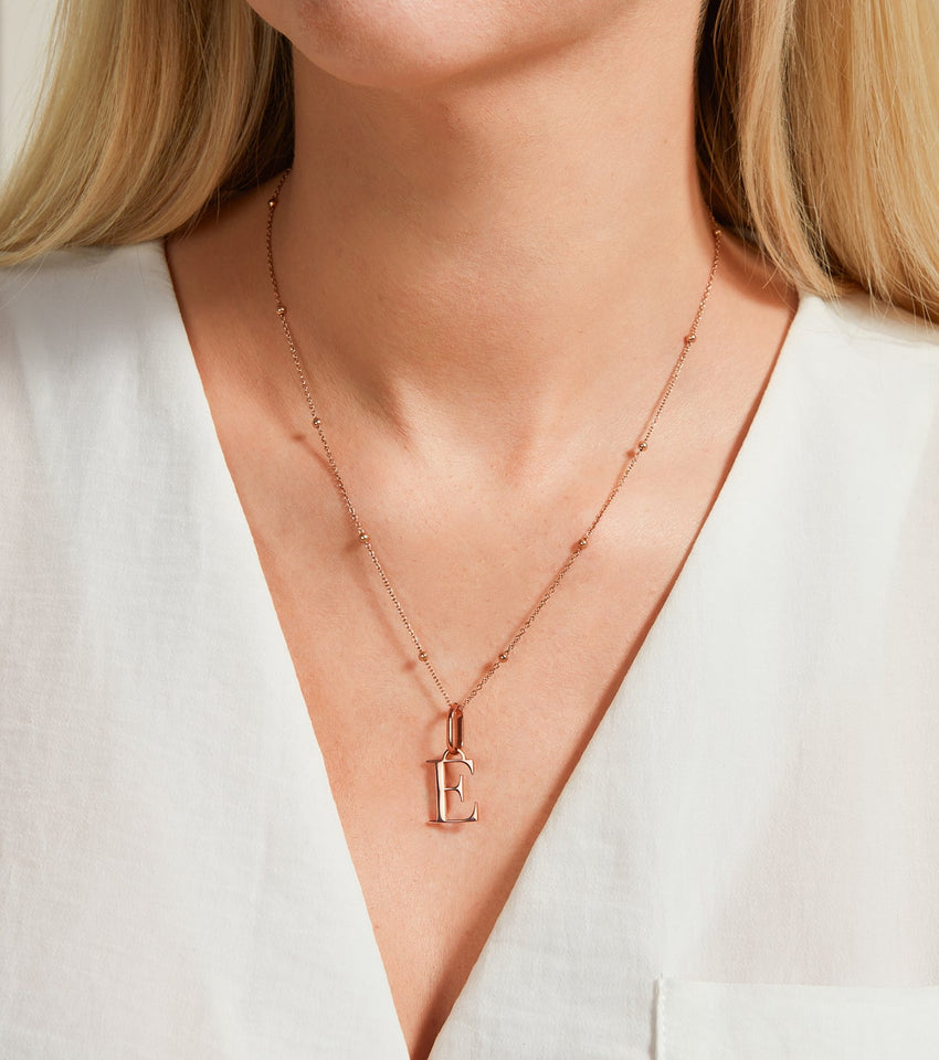 Initial Necklace (Rose Gold)