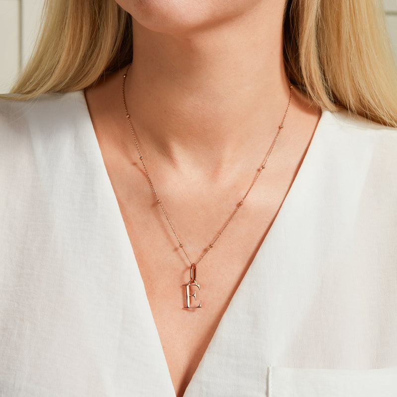 Initial Necklace (Rose Gold)