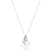 Personalised Initial & Birthstone Necklace (Silver)