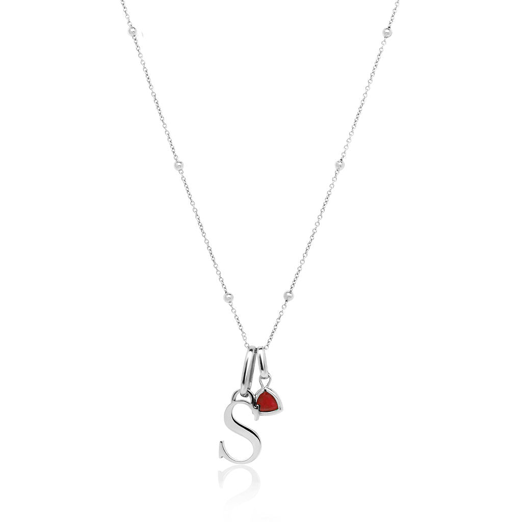 Dainty Rose Quartz Necklace Silver 925 Rose Quartz Charm