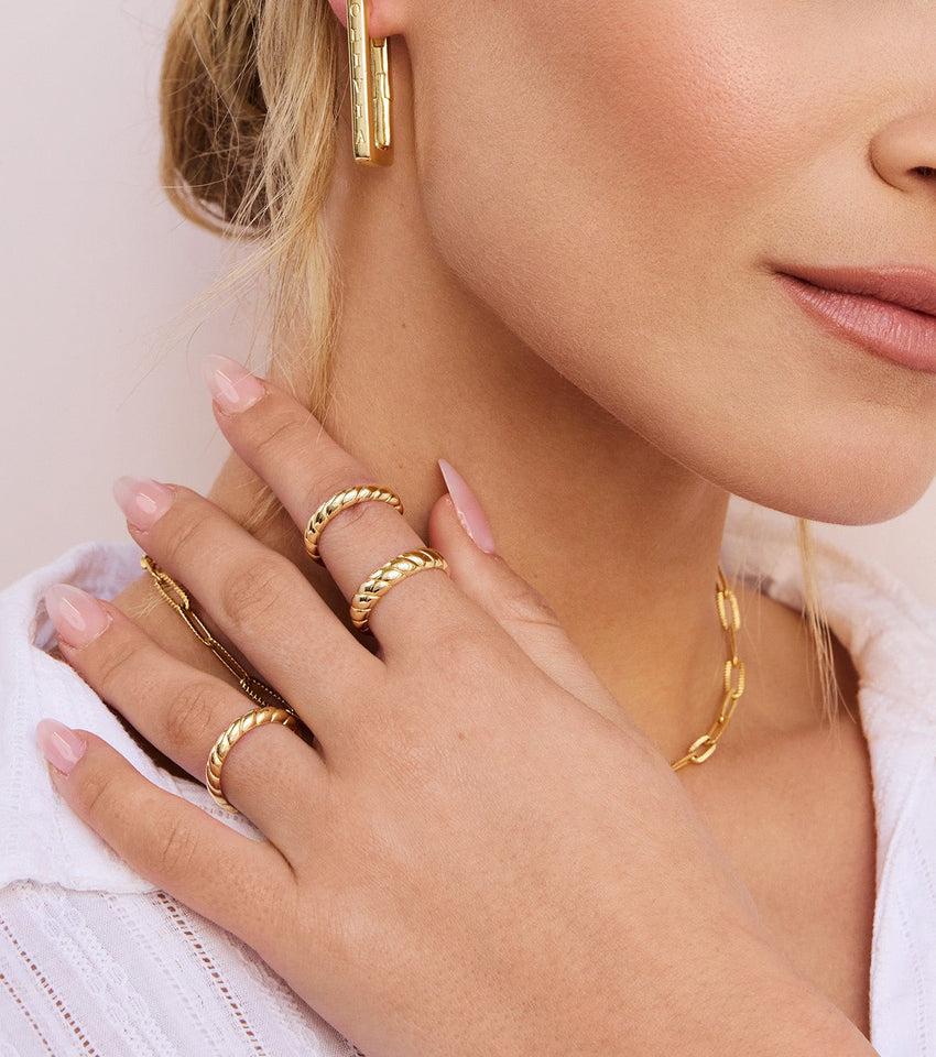 Rope Ring Stack (Gold)
