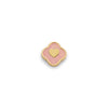 Rose Quartz Clover Charms (Gold) - Heart