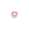 Rose Quartz Heart Charms (Silver) - Heart