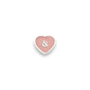 Rose Quartz Heart Charms (Silver) - &