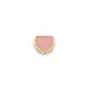 Rose Quartz Heart Charms (Gold) - Plain