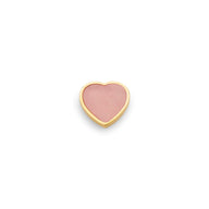 Rose Quartz Heart Charms (Gold) - Plain