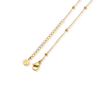 Mini Letter Sphere Chain Necklace (Gold)