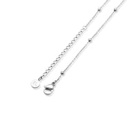 Personalised Initial & Droplet Birthstone Necklace (Silver)