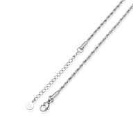 Small Rope Chain Necklace (Silver)