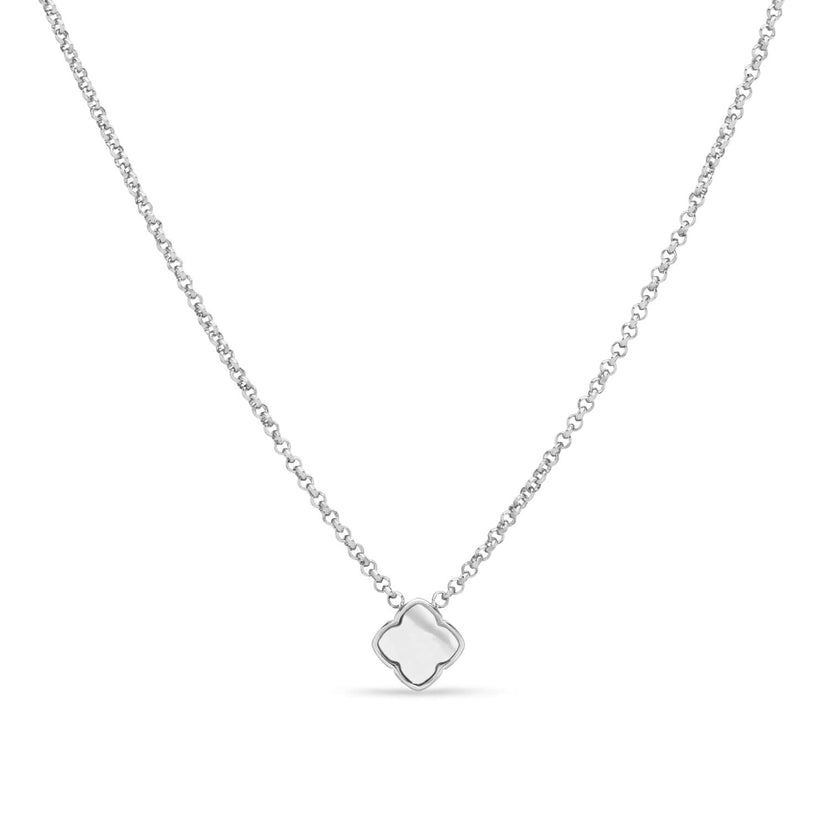 Pearl Clover Necklace (Silver)