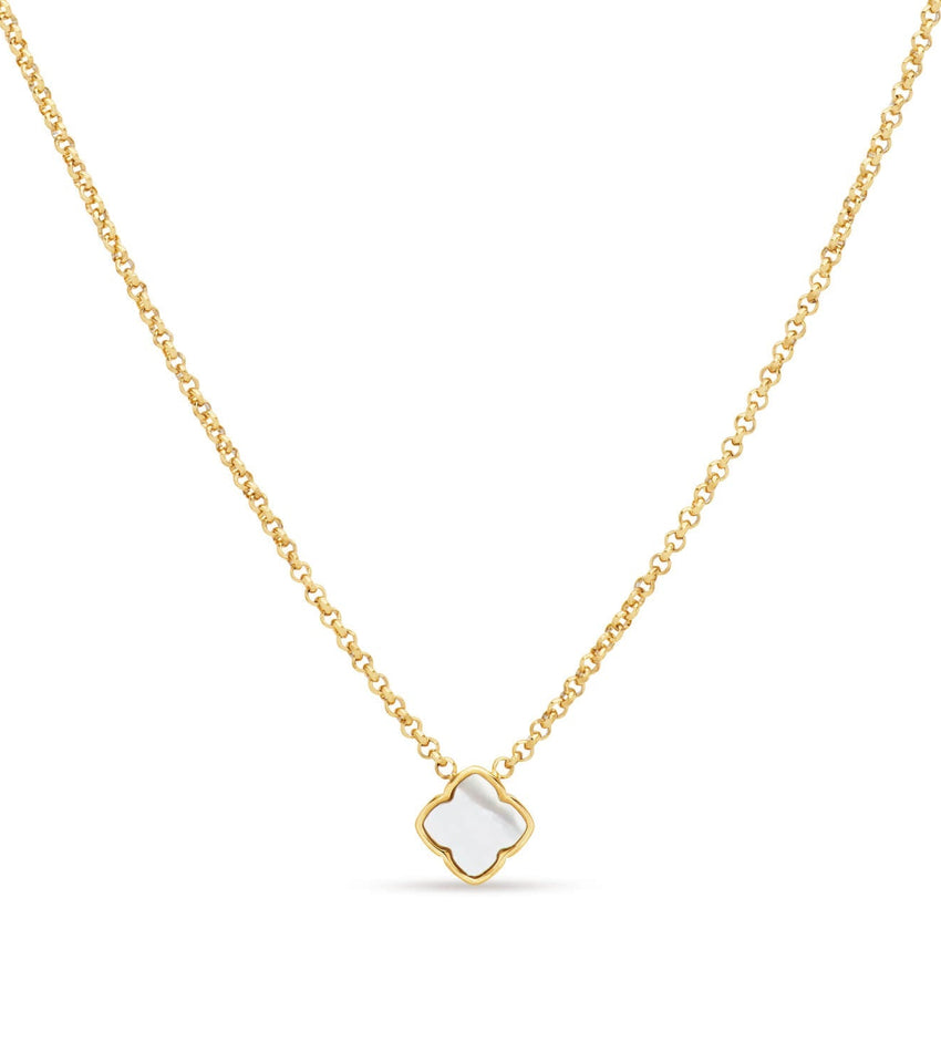 Pearl Clover Necklace (Gold)