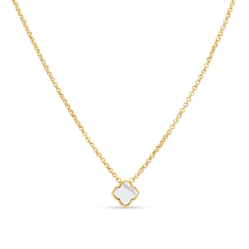 Pearl Clover Necklace (Gold)