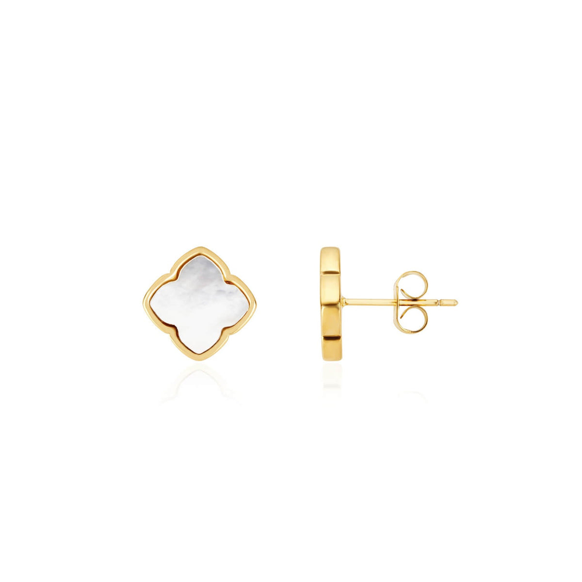 Pearl Clover Stud Earrings
