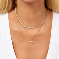 Heart Double Photo Locket Necklace (Gold)