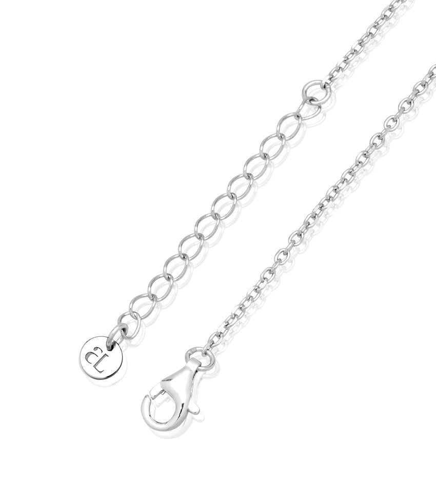 Stacey's Stories Doodle Heart Birthstone Necklace (Silver)