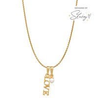 Stacey's Stories Pearl & Love Fine Chain Necklace (Gold)