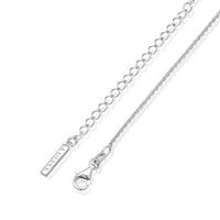 Stacey's Stories Script Initial & Birthstone Necklace (Silver)