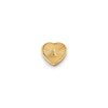 Textured Heart Charms (Gold) - Initials