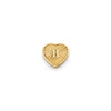 Textured Heart Charms (Gold) - Initials