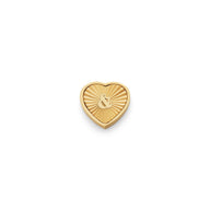 Textured Heart Charms (Gold) - &