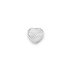 Textured Heart Charms (Silver) - &