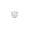 Textured Heart Charms (Silver) - Heart