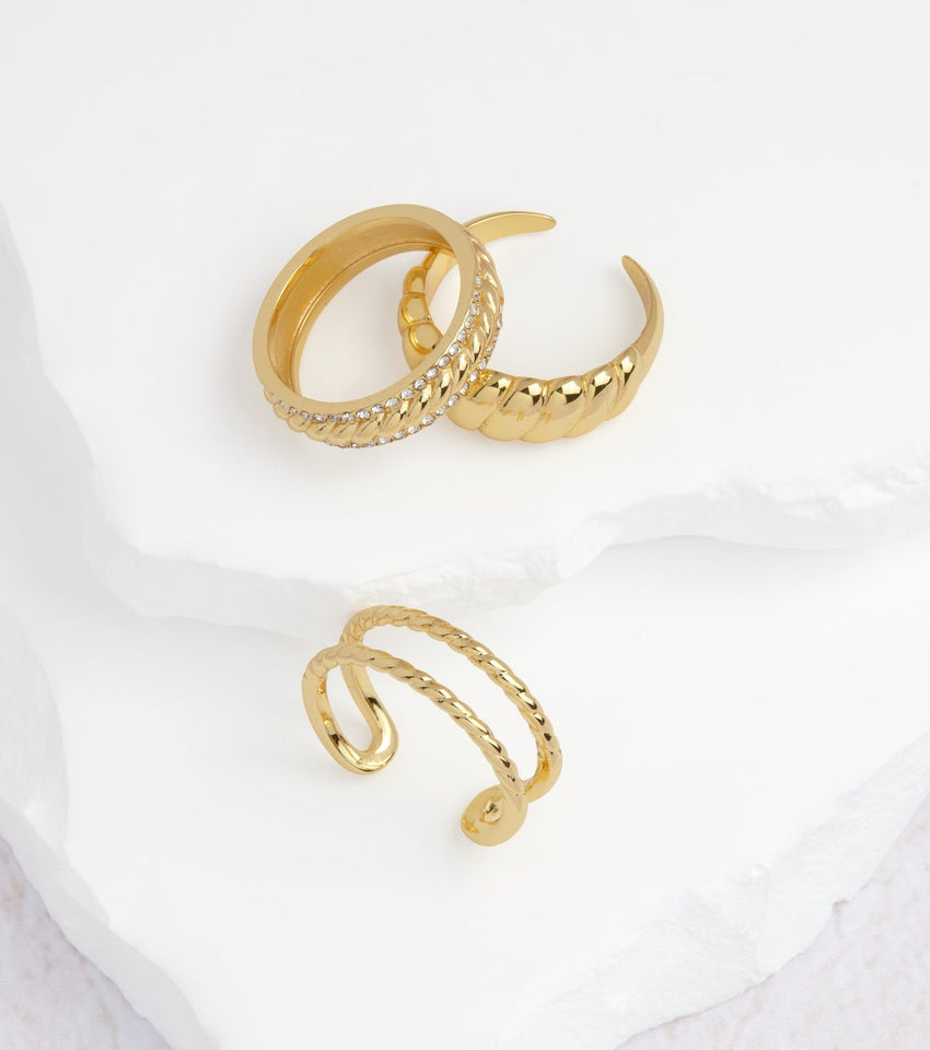 Twisted Open Band Ring (Gold)