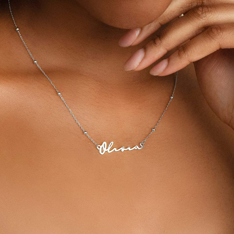 Signature Name Necklace (Silver)