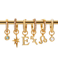 Sterling Silver Starburst Ear Set (Gold)